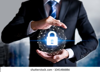 Cybersecurity and information technology security services concept.