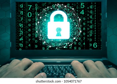 Cybersecurity Information Technology Security Services Concept Stock ...