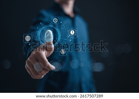 Cybersecurity and information technology security services concept. Login or sign in internet concepts.	
