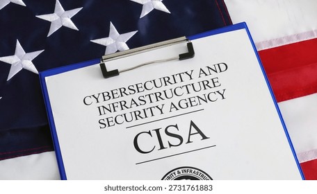 Cybersecurity and Infrastructure Security Agency CISA Concept Showing Government Cyber Defense, Critical Infrastructure Protection, National Security, Risk Management, Threat Prevention - Powered by Shutterstock - Get 15% off with code: PIKWIZARD15