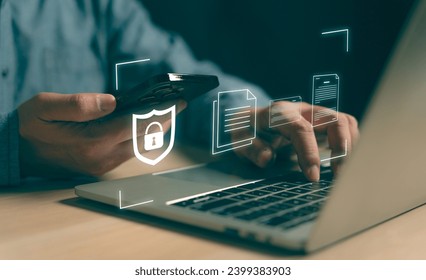 Cybersecurity internet networking, data privacy concepts. secure Internet access, secure access to user personal information,  information security and encryption, cybersecurity.