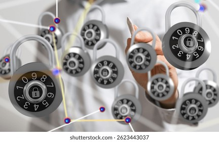 Cybersecurity Network: Connected Combination Locks