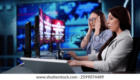 Cybersecurity Professional Preventing Ransomware Attack on Company Network. Cyber Analyst.