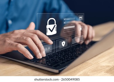 Cybersecurity technology for protecting data, secure login, user authentication, and privacy control. Emphasizes digital safety, identity protection, and system access management in online platforms.