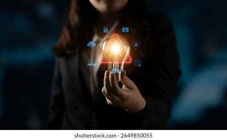 Cybersecurity threat alert protects data. Cyber security threat alert prevents access, alert warns breach, defends system, and cyber security threat alert identifies risk. Latch