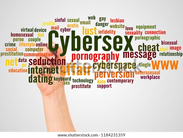 Lesbian Cybersex - Cybersex Word Cloud Hand Marker Concept Stock Photo (Edit ...