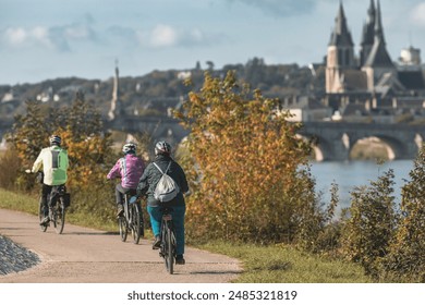 Cycling along the loire river in autumn - Powered by Shutterstock