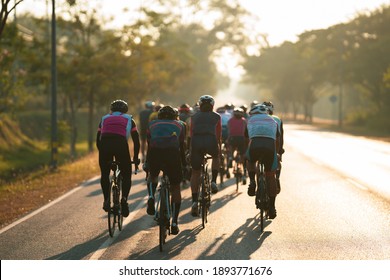 Cycling group training in the morning - Shutterstock ID 1893771676