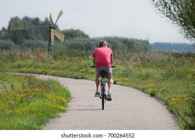 Cycling Man In Holland