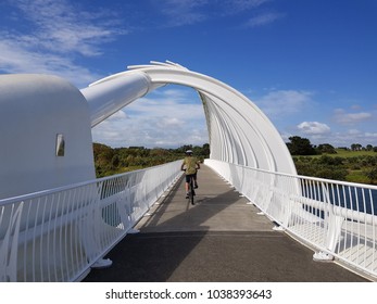 Cycling Through Te Rewa Rewa Bridge