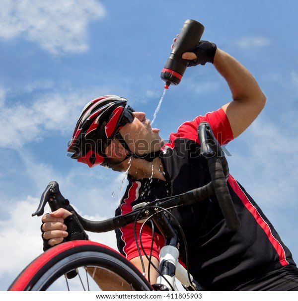 drinking water while cycling