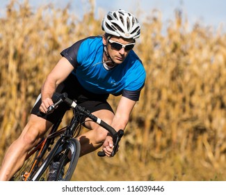 cyclist on a race bike