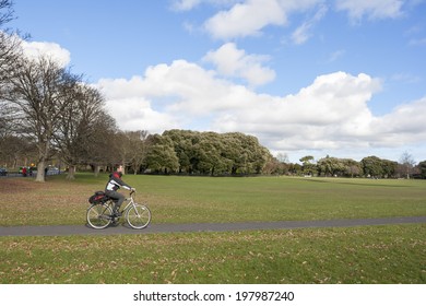 Cyclist In The Phoenix Park, Dublin