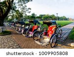 Cyclo (pedicab) Beautiful Color in Hue Province. Vietnam