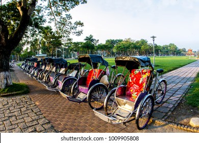 Cyclo (pedicab) Beautiful Color in Hue Province. Vietnam