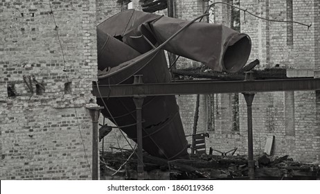 Cyclone filter in the old storage of the Boellberger mill  - Shutterstock ID 1860119368