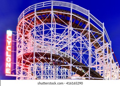 Cyclone Rollercoaster in Coney Island, Brooklyn, New York City.