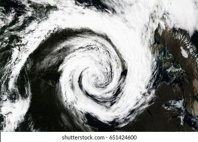 Cyclone - view from space. Elements of this image are furnished by NASA