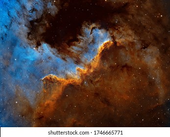 The Cygnus Wall in the constellation Cygnus (NGC 7000)