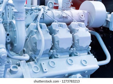 Cylinder Block Of A Large Diesel Engine