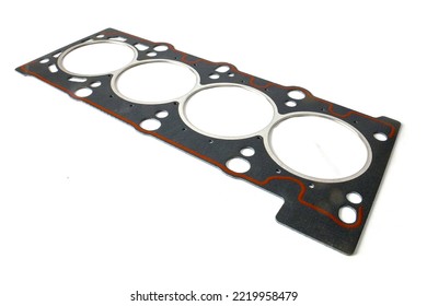 Cylinder Head Gasket Isolated On White.