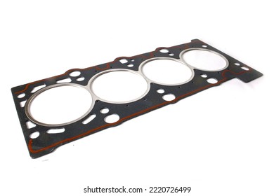 Cylinder Head Gasket Isolated On White.