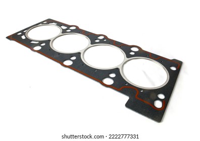 Cylinder Head Gasket Isolated On White.