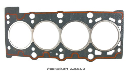 Cylinder Head Gasket Isolated On White.