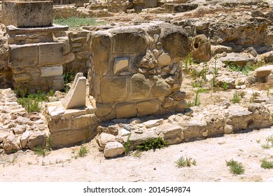 Cyprus, Larnaca -28 June 2021. A Complex Of Sacred Places In The Ancient City Of Kition. The Image Shows The Remains Of A Copper Smelting Site.