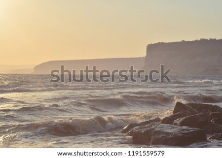 Cyprus - Mediterranean Sea coast. Kourion Beach in Paphos district. Stock photo © 