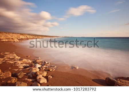 Cyprus - Mediterranean Sea coast. Lara Beach in Paphos district. Stock photo © 