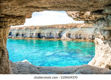 Cyprus Sea Cave In Aya Napa