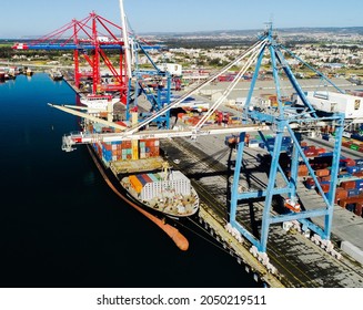 Cyprus,Limassol-19.6.2018.aerial drone photo from the Limassol port in Cyprus.