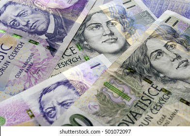 Czech Koruna : Close up of money from the Czech Republic