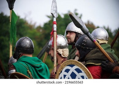 Křtiny, Czech Republic - August 27th 2022. Living Action Roleplay Battle Called Pán Prstenů (Lord Of The Rings). The Story Of The LARP Is About Battle For The Middle Earth.