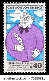 CZECH REPUBLIC - CIRCA 1969: A Stamp Printed In The Czech Republic Features G.K.Chesterton 1874-1936 - An English Writer, Circa 1969