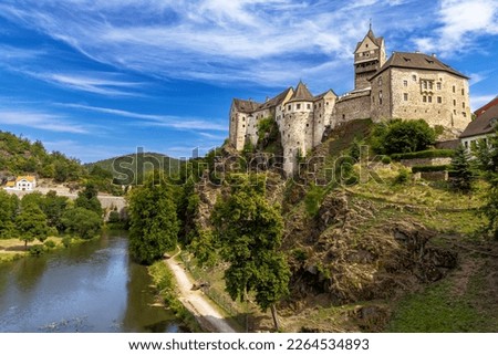 Czech republic, old castle Loket on the highlands of the river Eger near Karlovy Vary