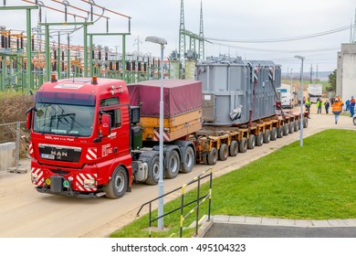 CZECH REPUBLIC, PRESTICE, 11 NOVEMBER, 2014:Transport Of Heavy, Oversized Loads 
And Construction Machinery

