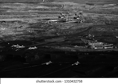 Czechoslovak Army Coal Quarry During Sunset On 9th February 2019