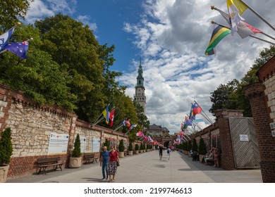 Czestochowa, Poland - August 9, 2022: Jasna Góra Monastery In  Częstochowa, Poland