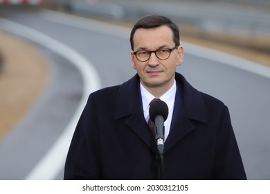 Czestochowa, Silesia 23 December 2019 Press Conference Of The Prime Minister Mateusz Morawiecki