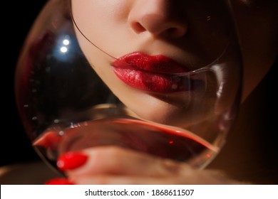 D Wine Sensual Woman Glass Red Stock Photo Shutterstock