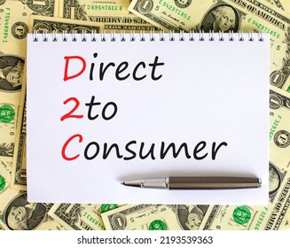 D2c Direct Consumer Symbol Concept Words Stock Photo 2193539363 ...