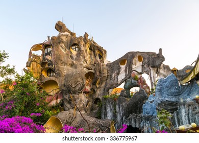 DA LAT CITY, VIETNAM - January 28, 2015: Hang Nga Guesthouse Crazy House, Design Interior And Exterior Landmark Architecture Odd House On January 28, 2015, In Dalat, Vietnam.