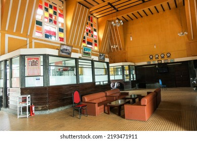 Da Lat, Vietnam - April 2016: The Waiting Hall In The French Colonial Era Railway Station In The Town Of Dalat In Vietnam.