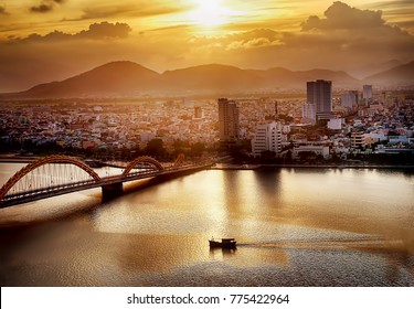 Da Nang City At Sunset