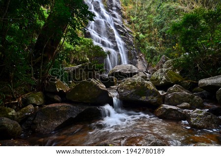 Véu da Noiva waterfall, Itatiaia National Park, Itatiaia, Rio de Janeiro, Brazil