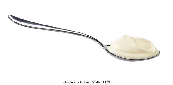 Dab Of Yogurt On Spoon