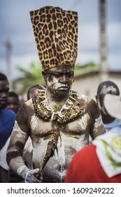 Dabre, Akoure, Alepe - Ivory Coast - August 2019 / Generation Ceremony In GWA Country - M'gbatto - Warriors Dancing To Tribal Rhythms