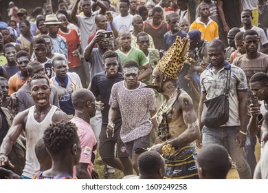 Dabre, Akoure, Alepe - Ivory Coast - August 2019 / Generation Ceremony In GWA Country - M'gbatto - Warriors Dancing To Tribal Rhythms